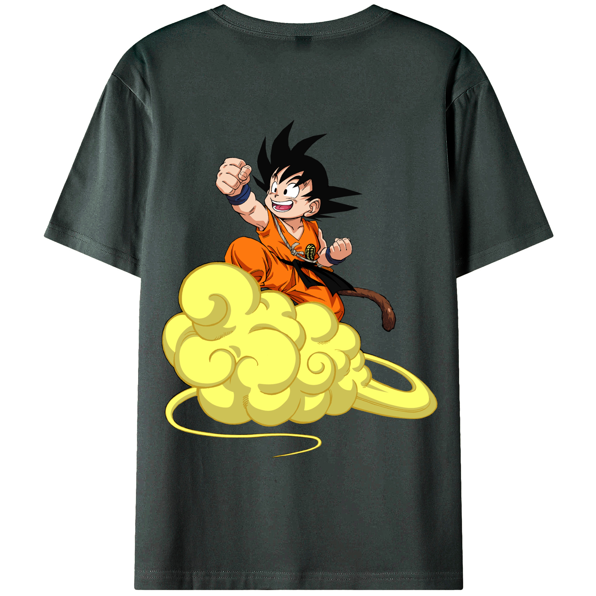 （画像用） ドラゴンボール 孫悟空（そん ごくう）Son Goku カカロット DRAGON BALL Kakarotto 綿100％ メンズ半袖Tシャツ（バックプリント） 通気性